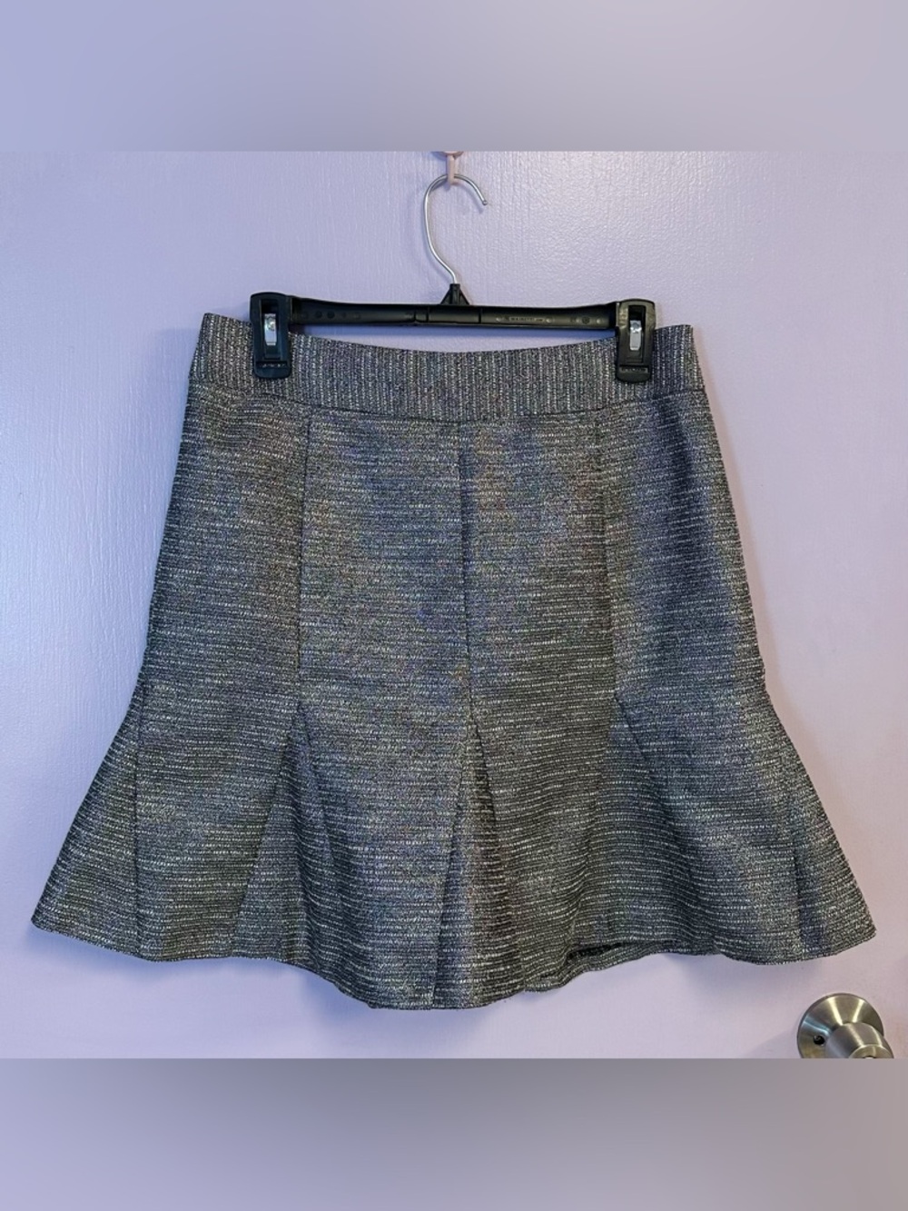 Banana Republic Metallic Flare Skirt Size 6